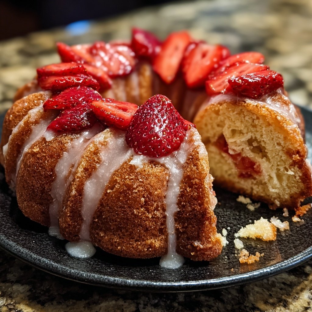 Erdbeer Rührkuchen Mit Zitronenguss