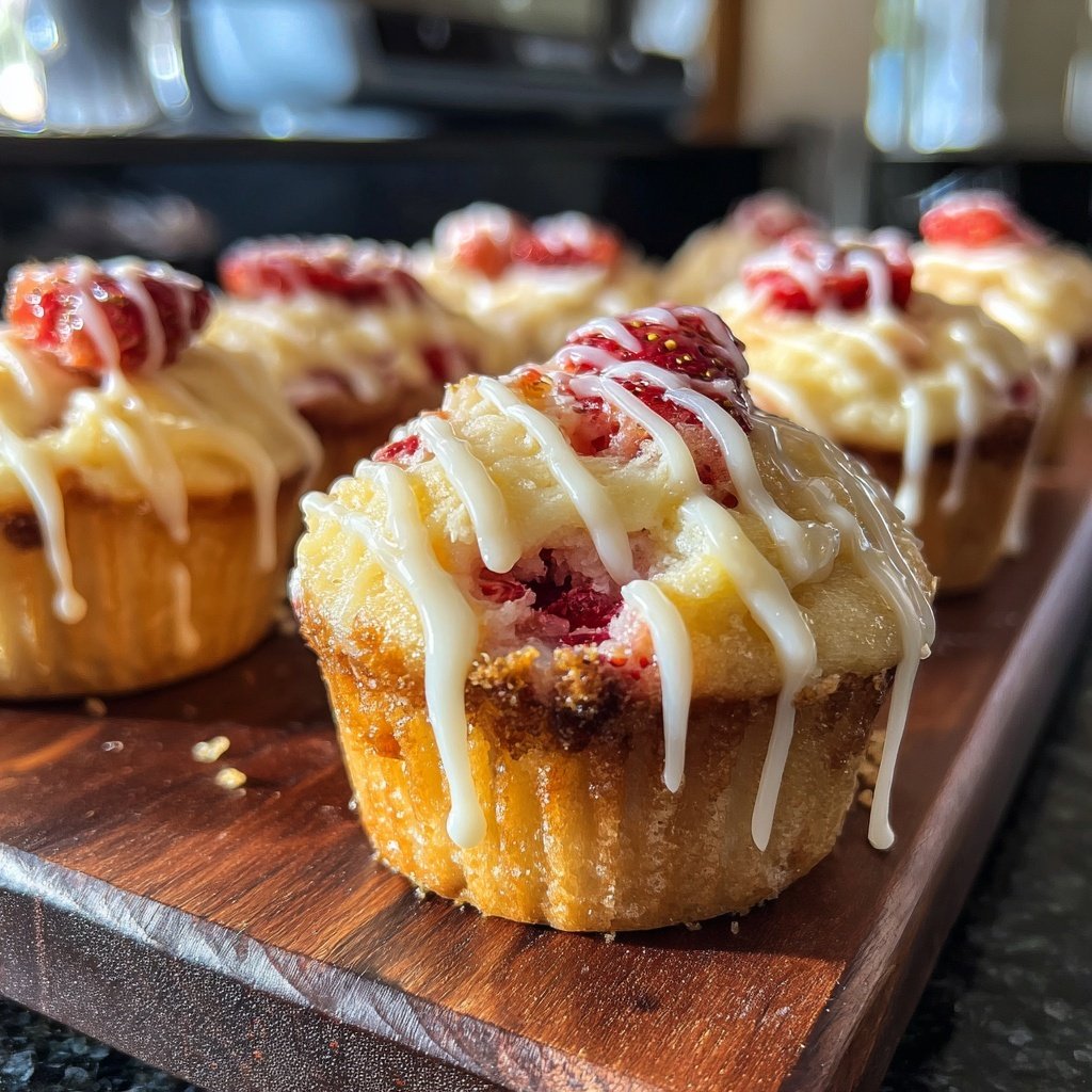 Erdbeer Vanille Cupcake Bites