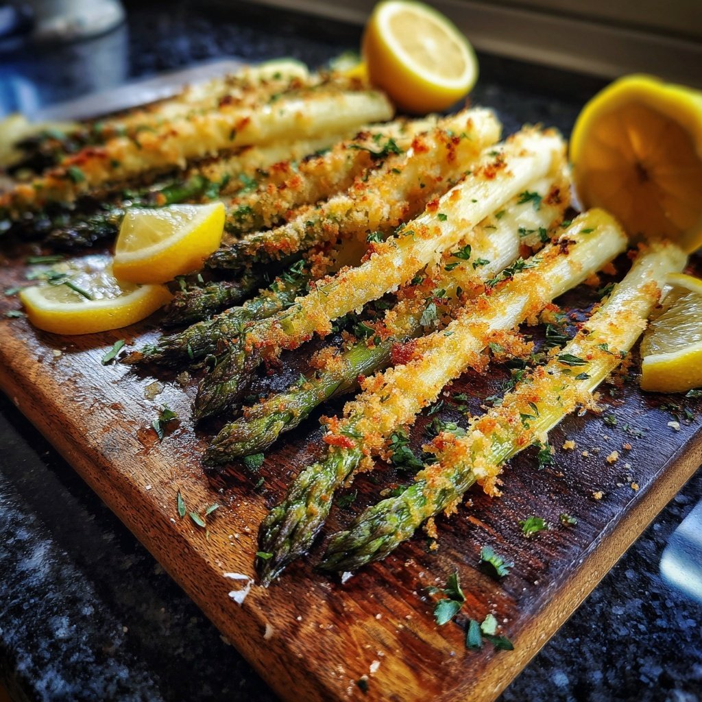 Grüner Spargel Mit Zitronen Kruste