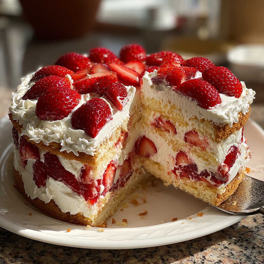 Erdbeer Sahne Kuchen Klassisch
