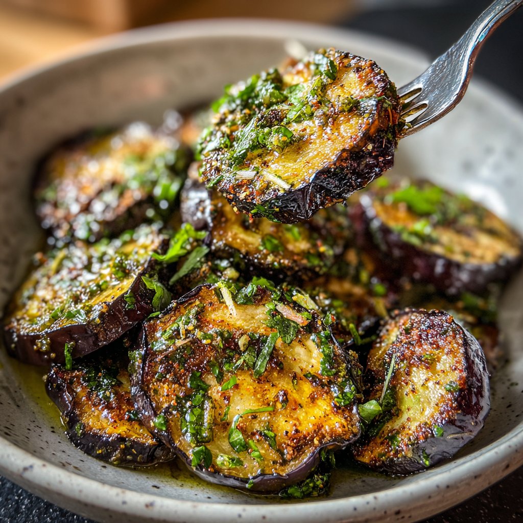 Auberginen aus der Pfanne mediterran