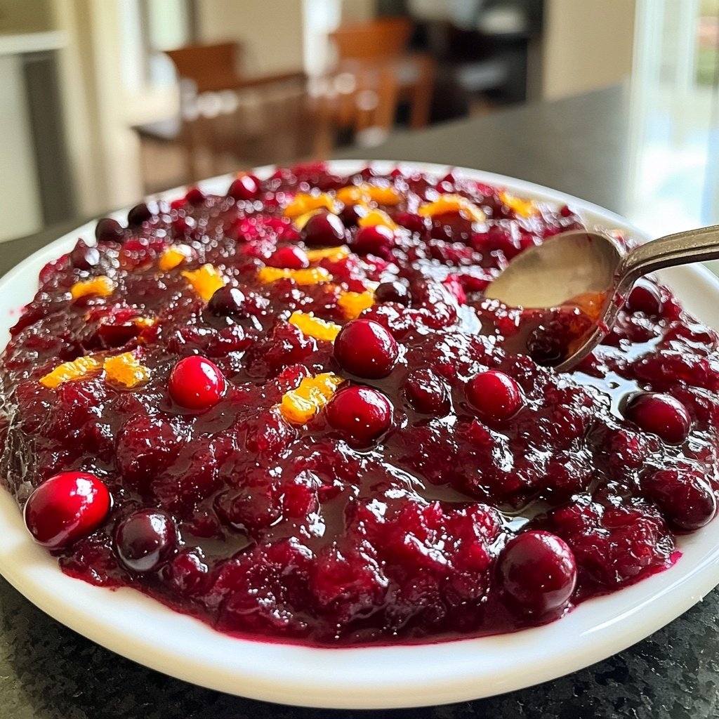 Hausgemachte Orangen-Cranberry-Soße