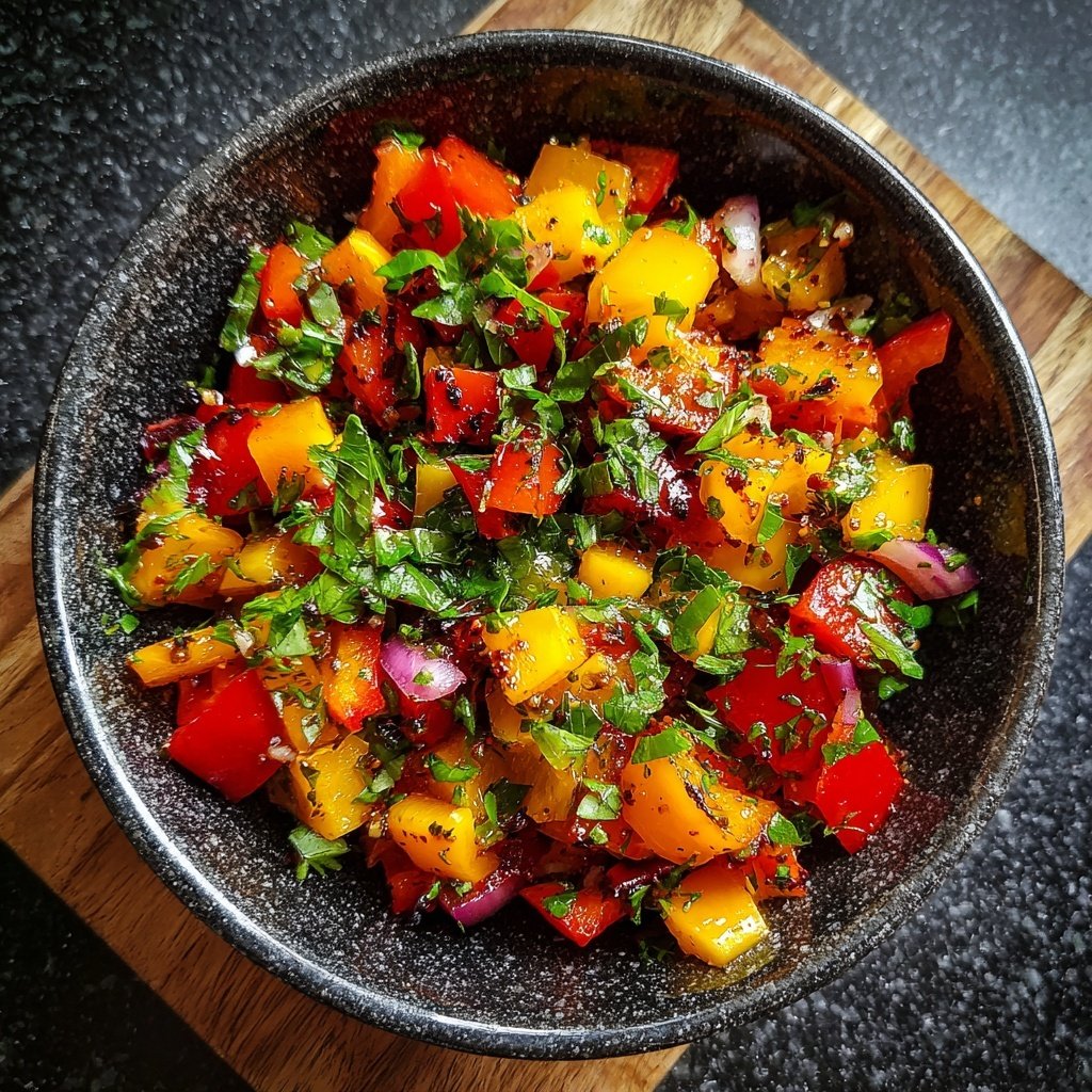 Reissalat Mit Paprika Zum Grillen