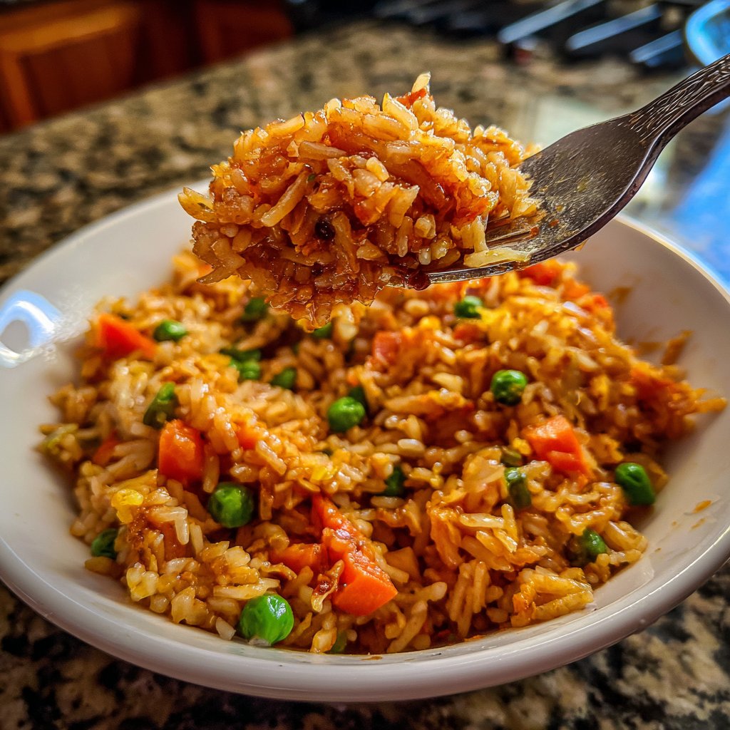 Gebratener Reis mit Sojasauce