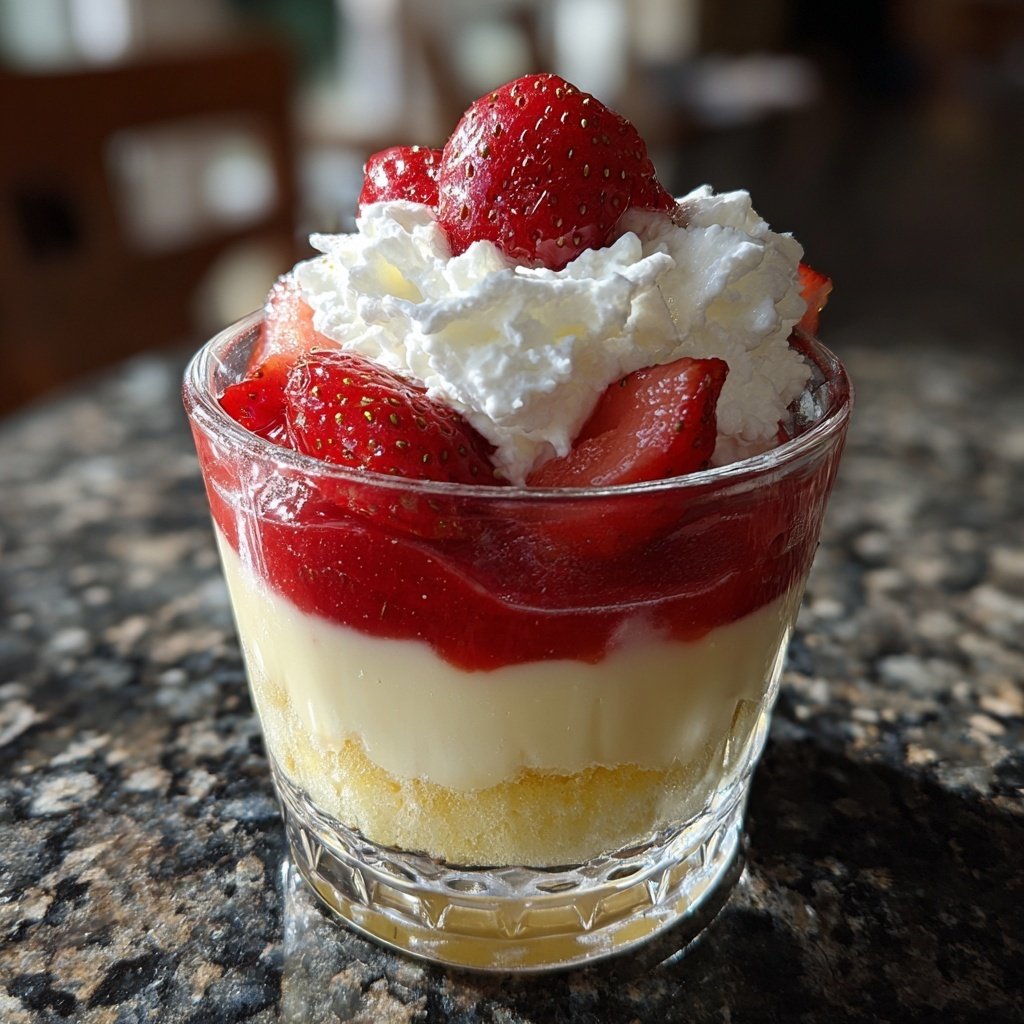 Erdbeer Vanille Schichtdessert