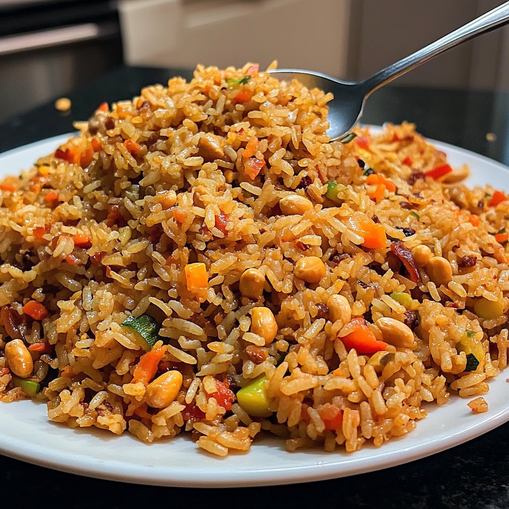 Gebratener Reis mit Erdnüssen